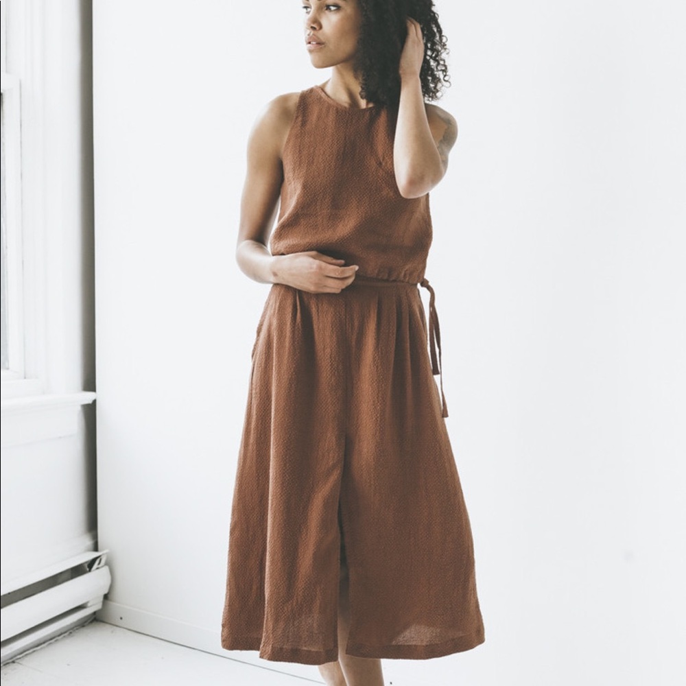First Rite Pleated Skirt in Rust